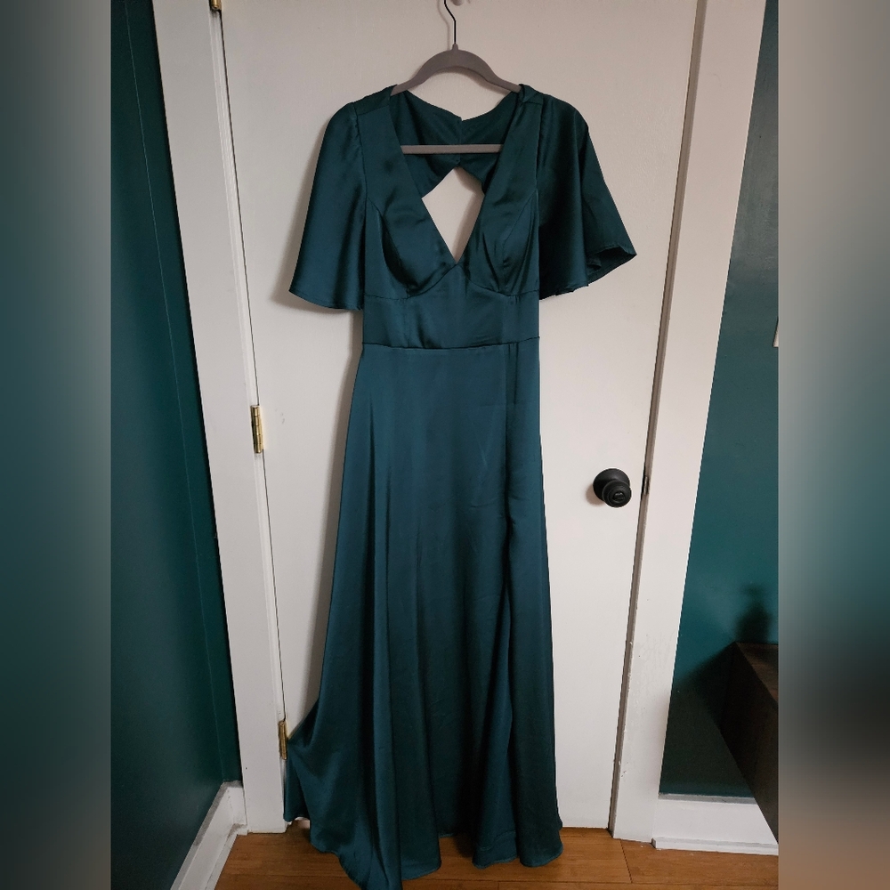 Lulu's Deep Teal Maxi Dress